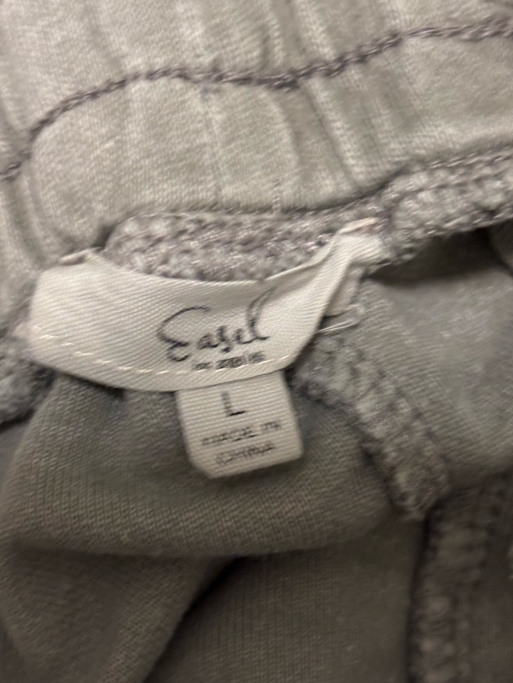 Easel Olive Grayish Wide Leg Cropped Lagenlook Boho Relaxed Slouchy Pants Large - Picture 4 of 6
